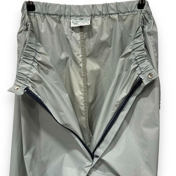 Vintage Pelzer Rainwear Rain Pants Size Large Gray Green Made In The U.S.A. - Picture 6 of 9